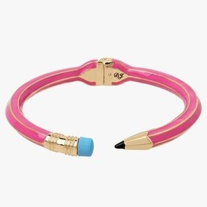 Betsey Johnson Pencil Hinged Bracelet Pink New